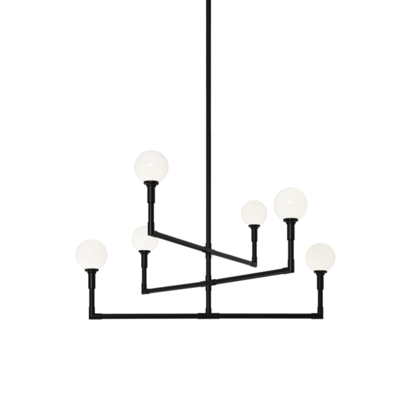 CANDLE-STIX Chandelier Noir - C64806BKOP | MATTEO