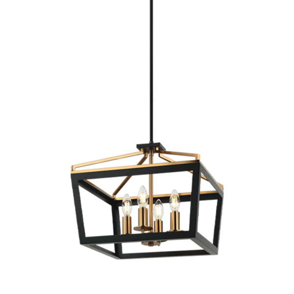 MAVON-SHIRE Chandelier Noir, Or - C67004BKAG | MATTEO