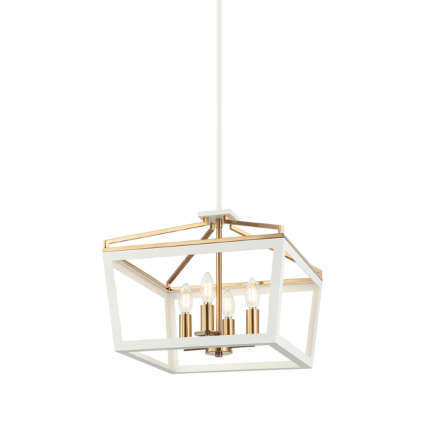 MAVON-SHIRE Chandelier Blanc, Or - C67004WHAG | MATTEO