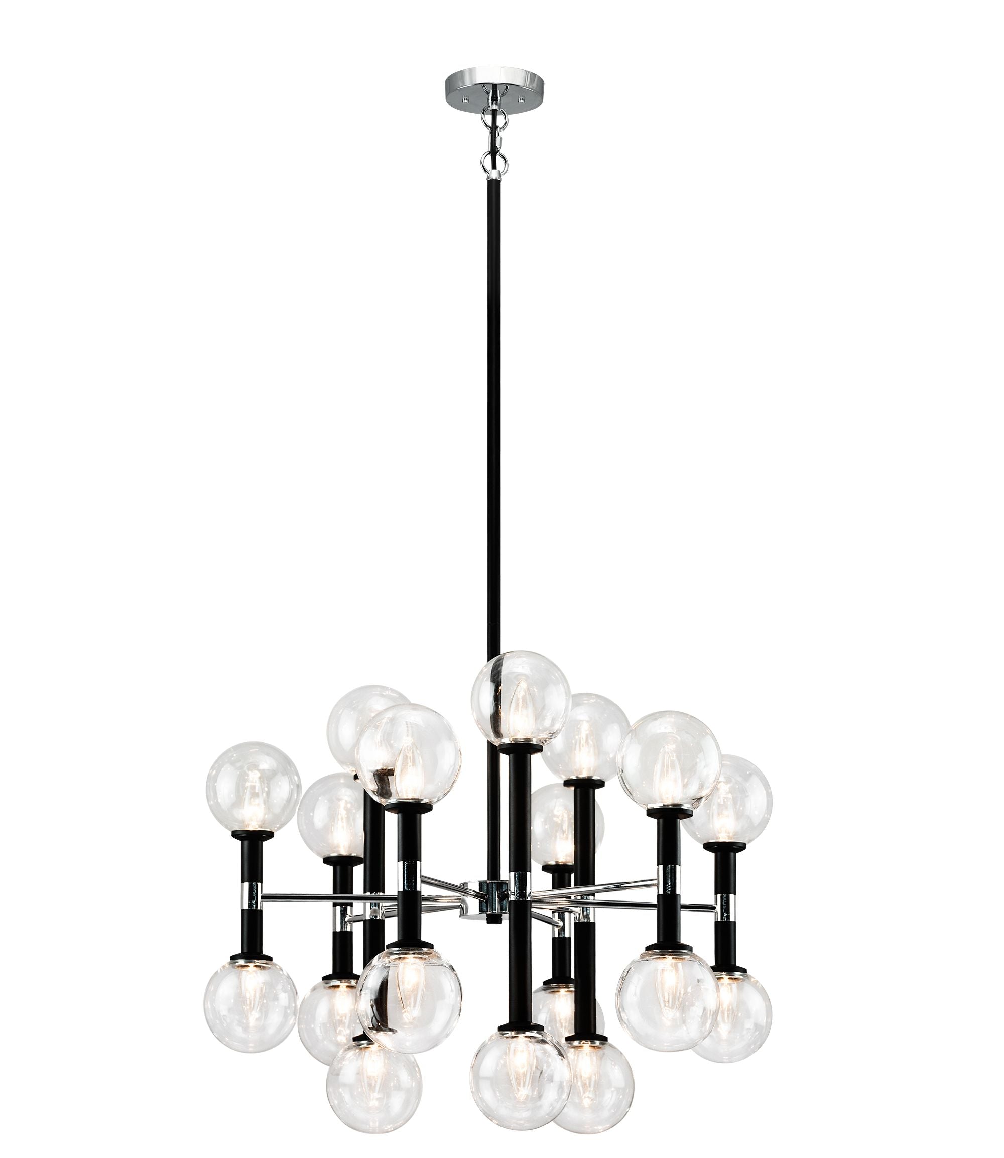 STELLAR Chandelier Noir - C75318BKCL | MATTEO