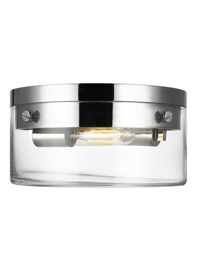 GARRETT Flush mount Nickel - CF1002PN | GENERATION LIGHTING