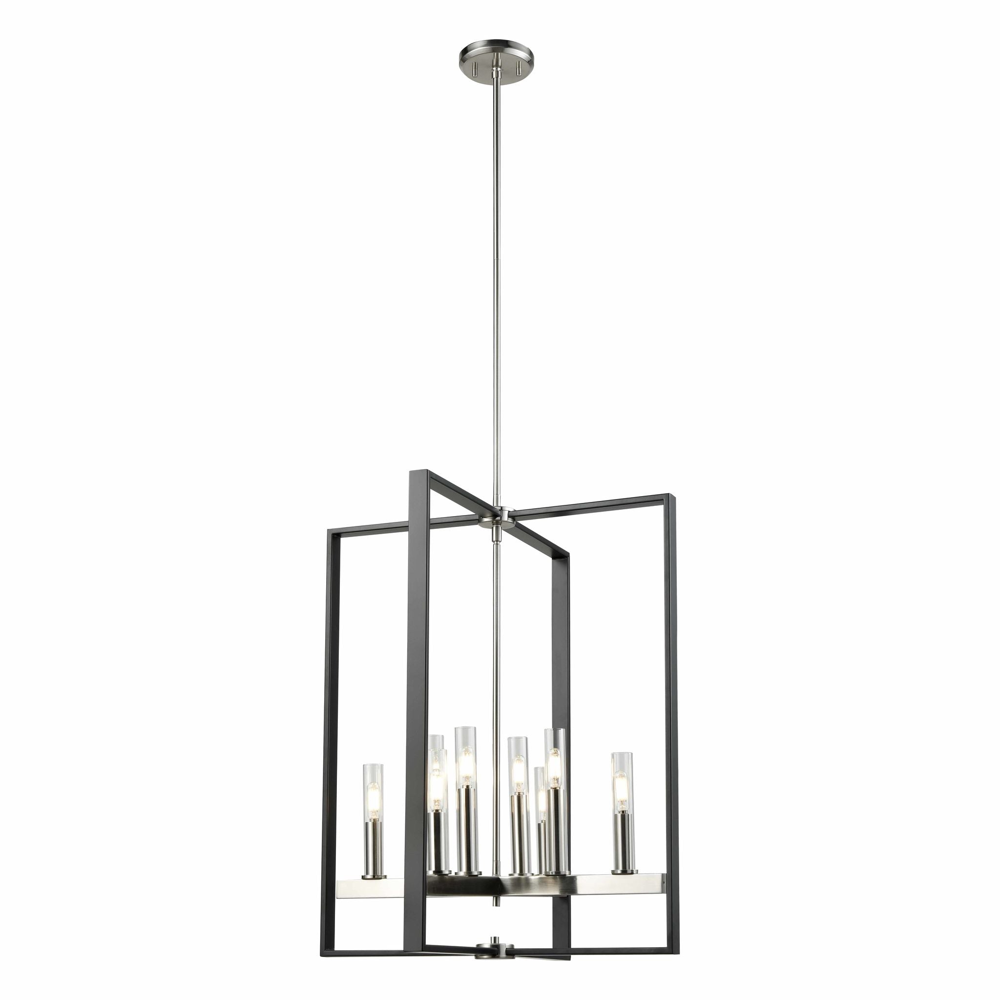 Blairmore Chandelier Nickel, Graphite - DVP30249SN+GR-CL | DVI