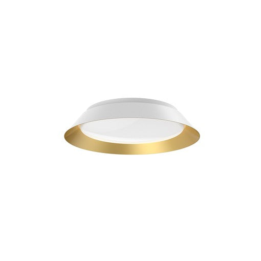 JASPER Flush mount White, Gold INTEGRATED LED - FM43414-WH/GD | Kuzco