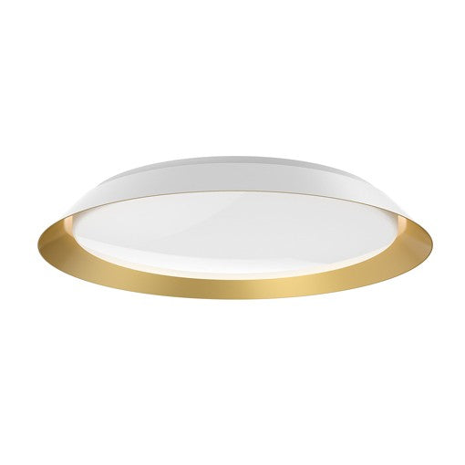 JASPER Flush mount White, Gold INTEGRATED LED - FM43423-WH/GD | Kuzco