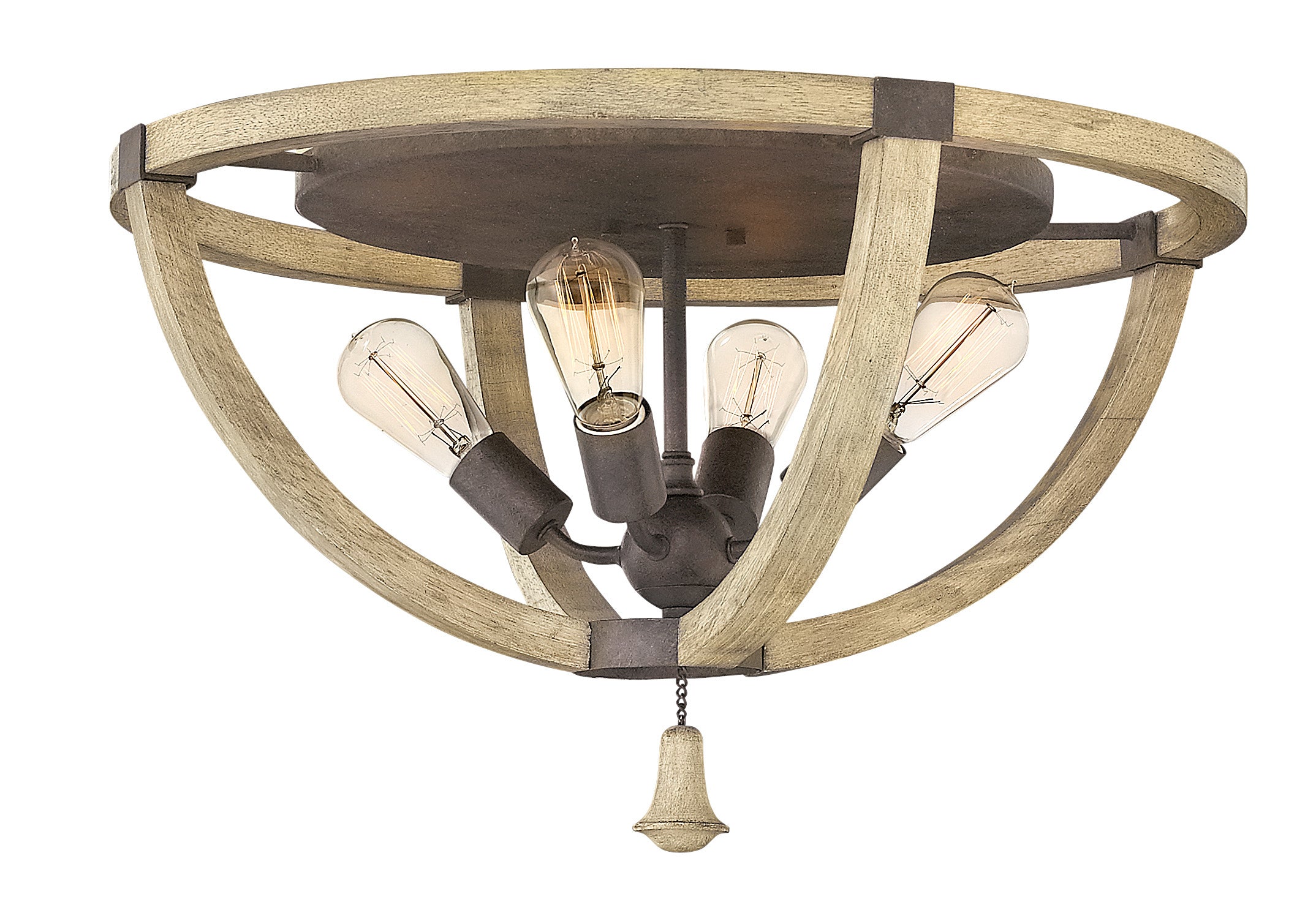 MIDDLE FIELD Plafonnier Bronze, Bois - FR40571IRR | HINKLEY