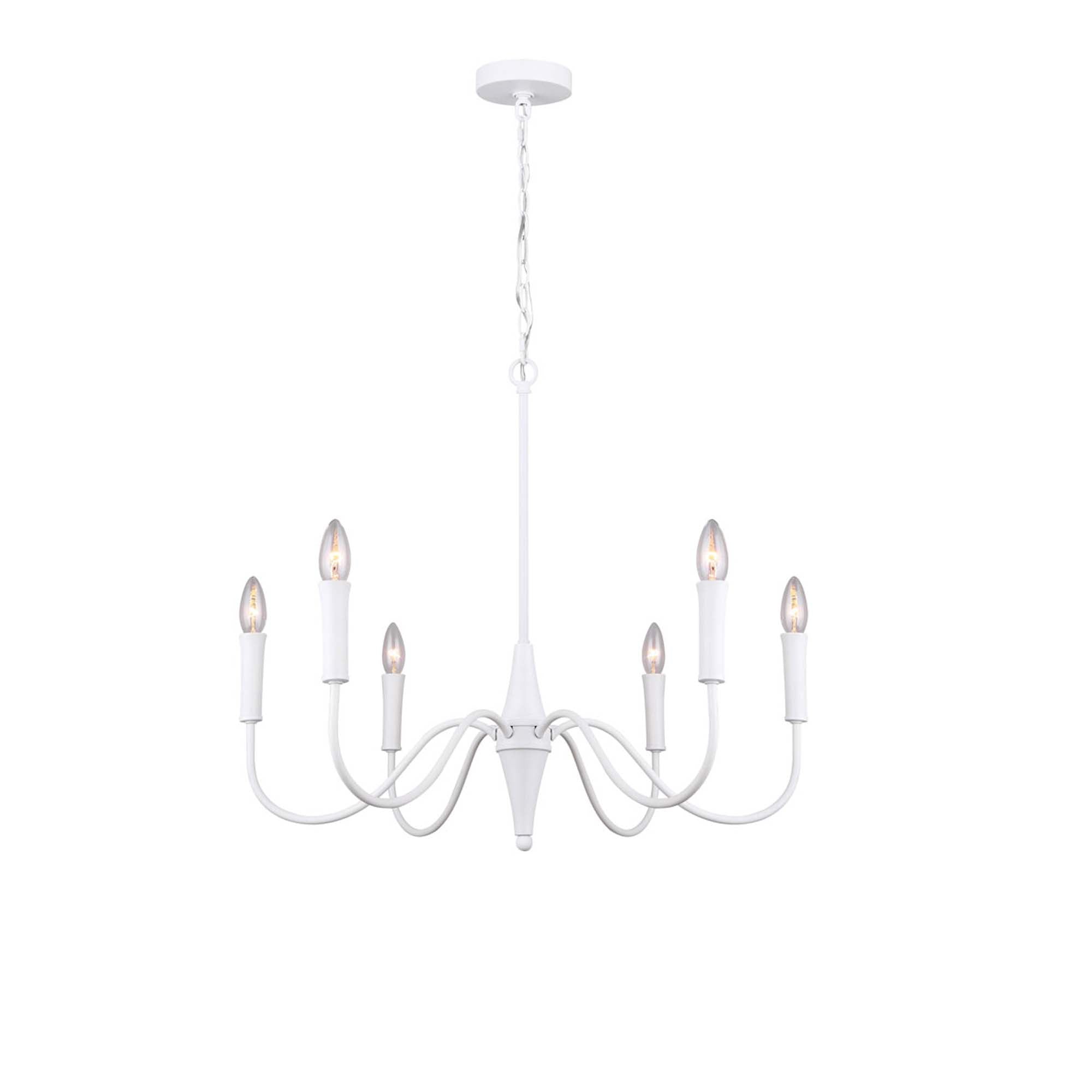 BRIELLE Chandelier Blanc - ICH1103A06WH | CANARM