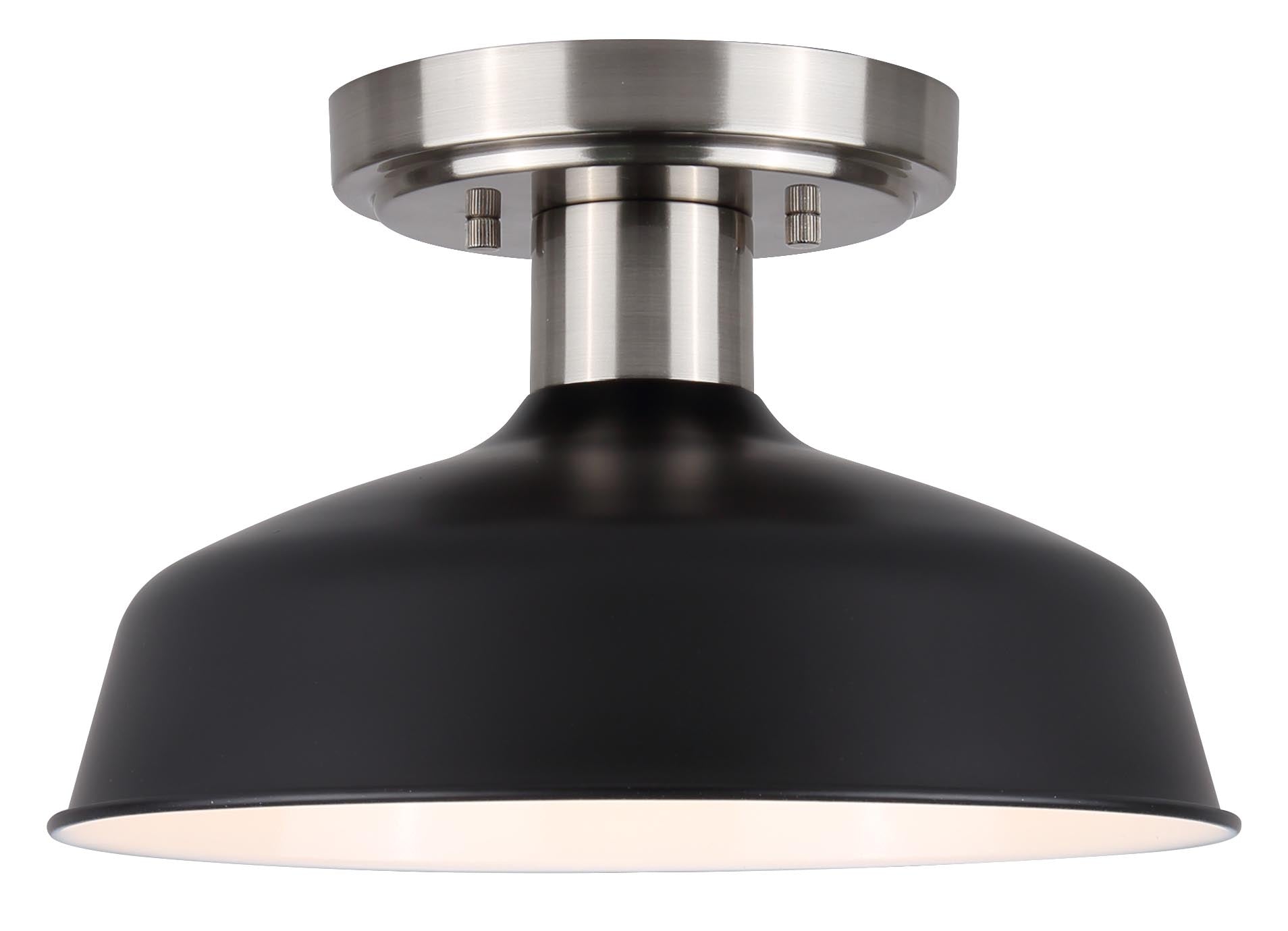 BELLO Semi flush mount Nickel, Black - ISF1055A01BKN | CANARM