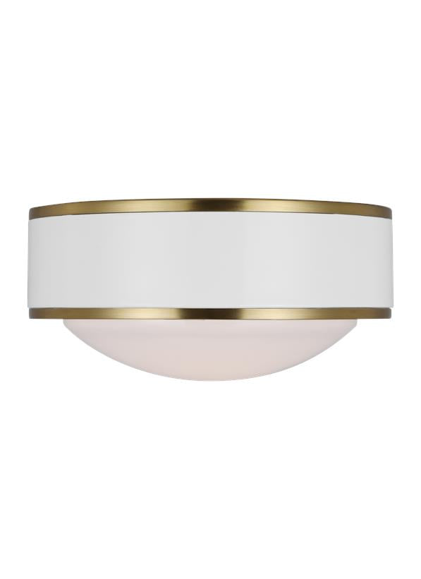 MONROE Flush mount Gold, White - KSF1061BBSGW | GENERATION LIGHTING