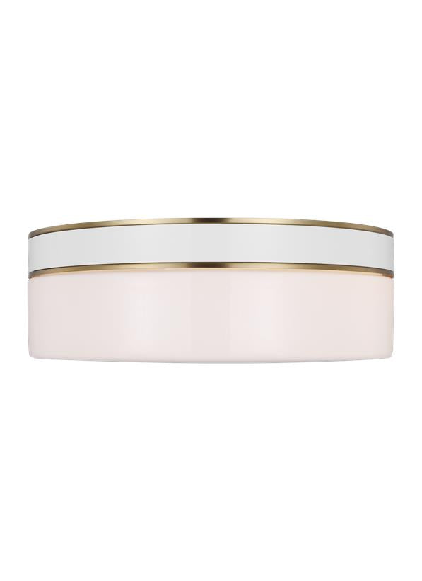 MONROE Flush mount Gold, White - KSF1072BBSGW | GENERATION LIGHTING