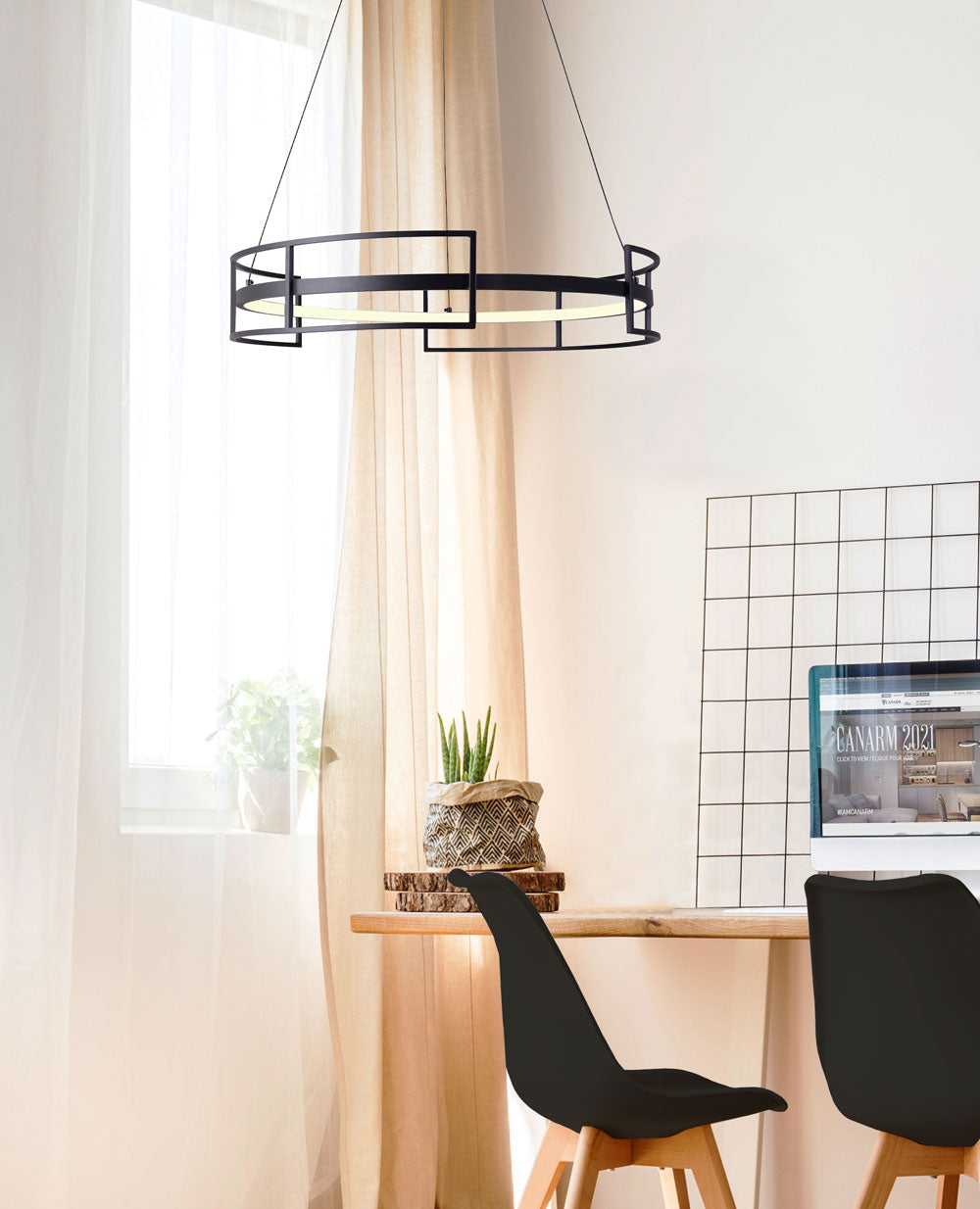 AMORA Suspension Noir DEL INTÉGRÉ - LCH231A24BK | CANARM