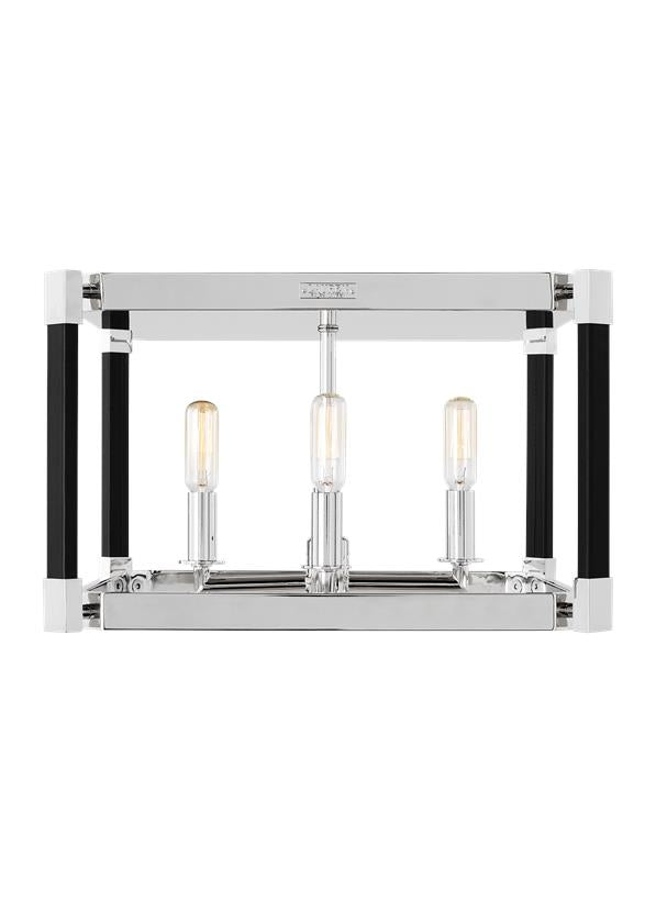 HADLEY Flush mount Nickel, Black - LF1034PN | GENERATION LIGHTING