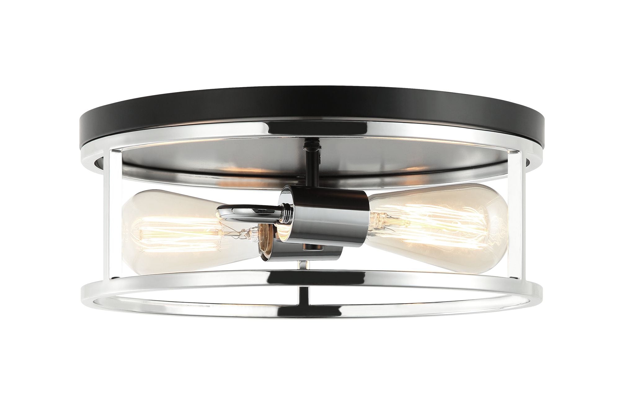 CLARKE Flush mount Black, Chrome - M15502BKCH | TEO