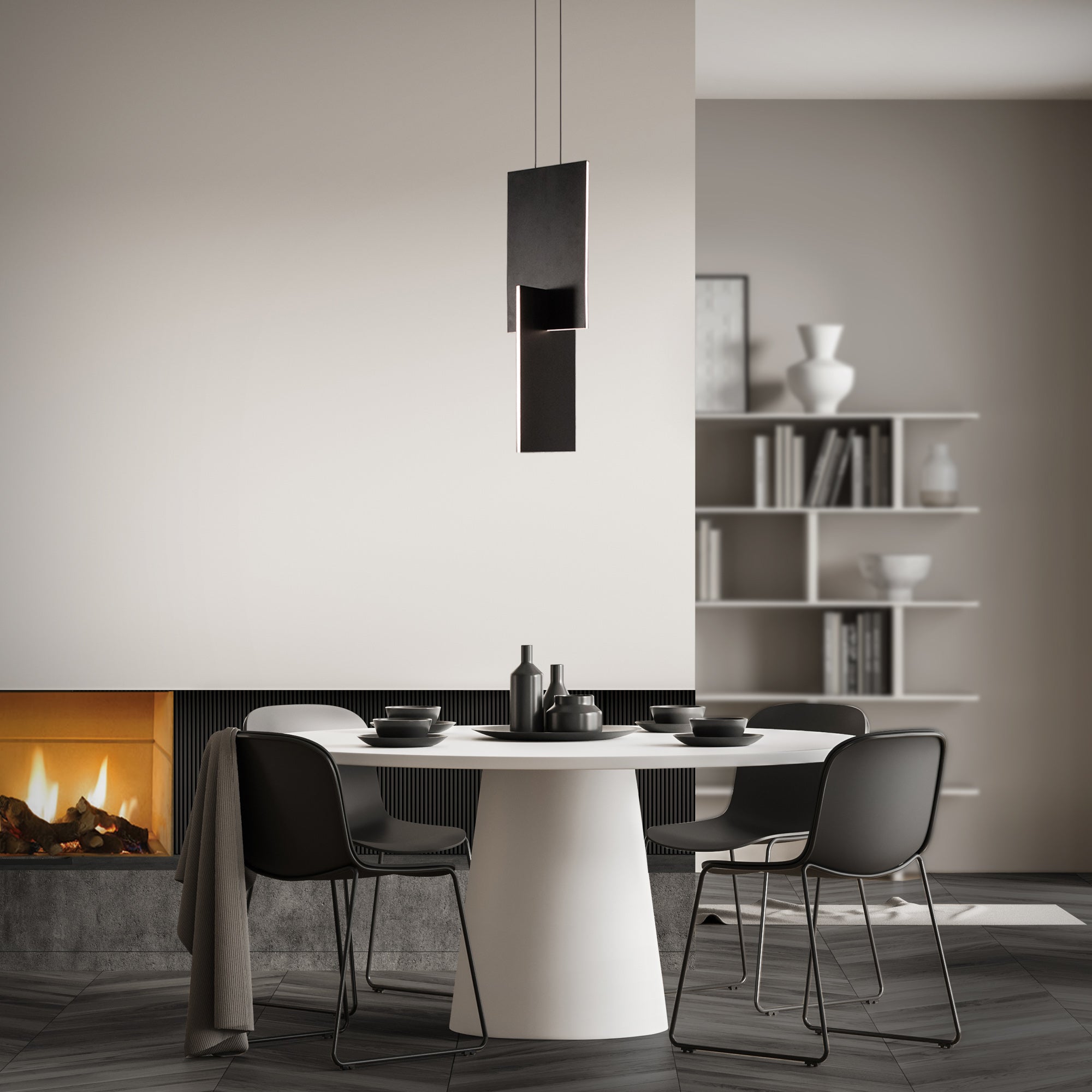 AMARI Suspension Or DEL INTÉGRÉ - PD-79032-BK | MODERN FORMS