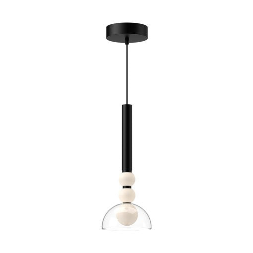 RISE Mini pendant Black INTEGRATED LED - PD30502-BK/CL | KUZCO