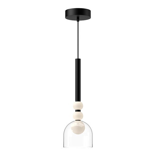 RISE Mini pendant Black INTEGRATED LED - PD30505-BK/CL | KUZCO