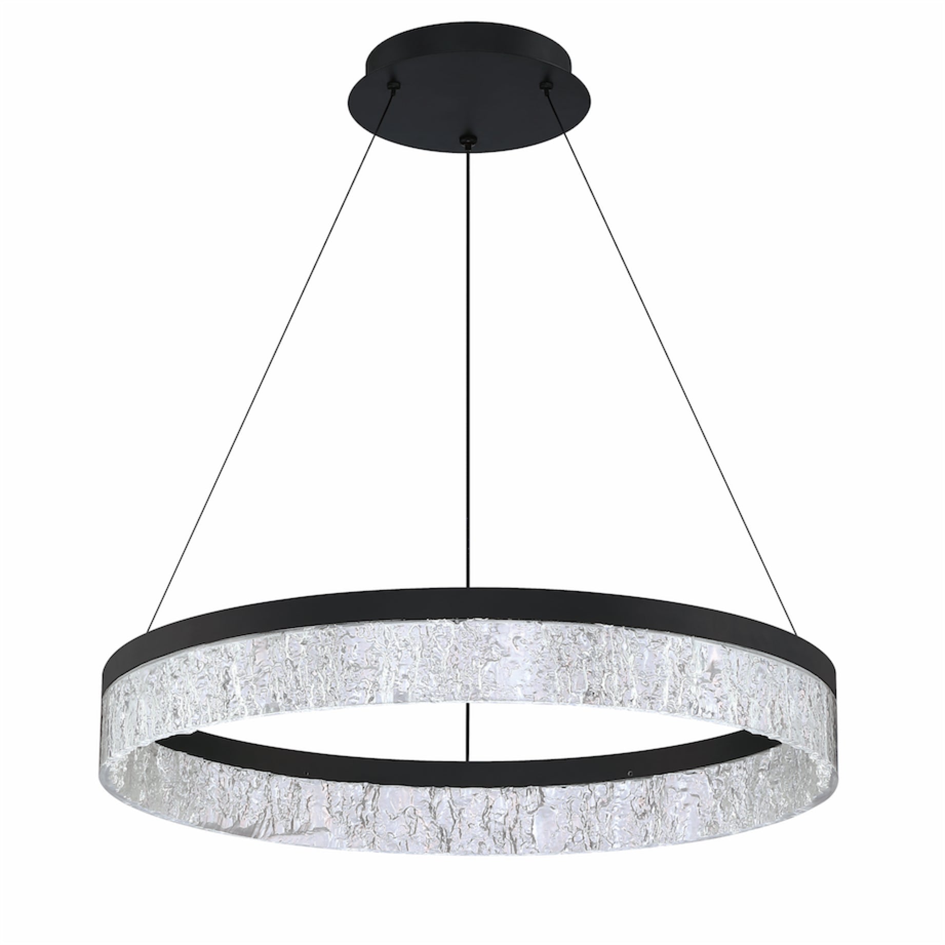 ARCTIC ICE Pendant Black INTEGRATED LED - PF314-BLK | KENDAL