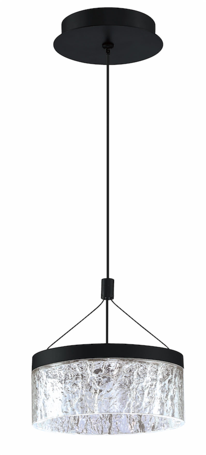 ARCTIC ICE Pendant Black INTEGRATED LED - PF315-BLK | KENDAL