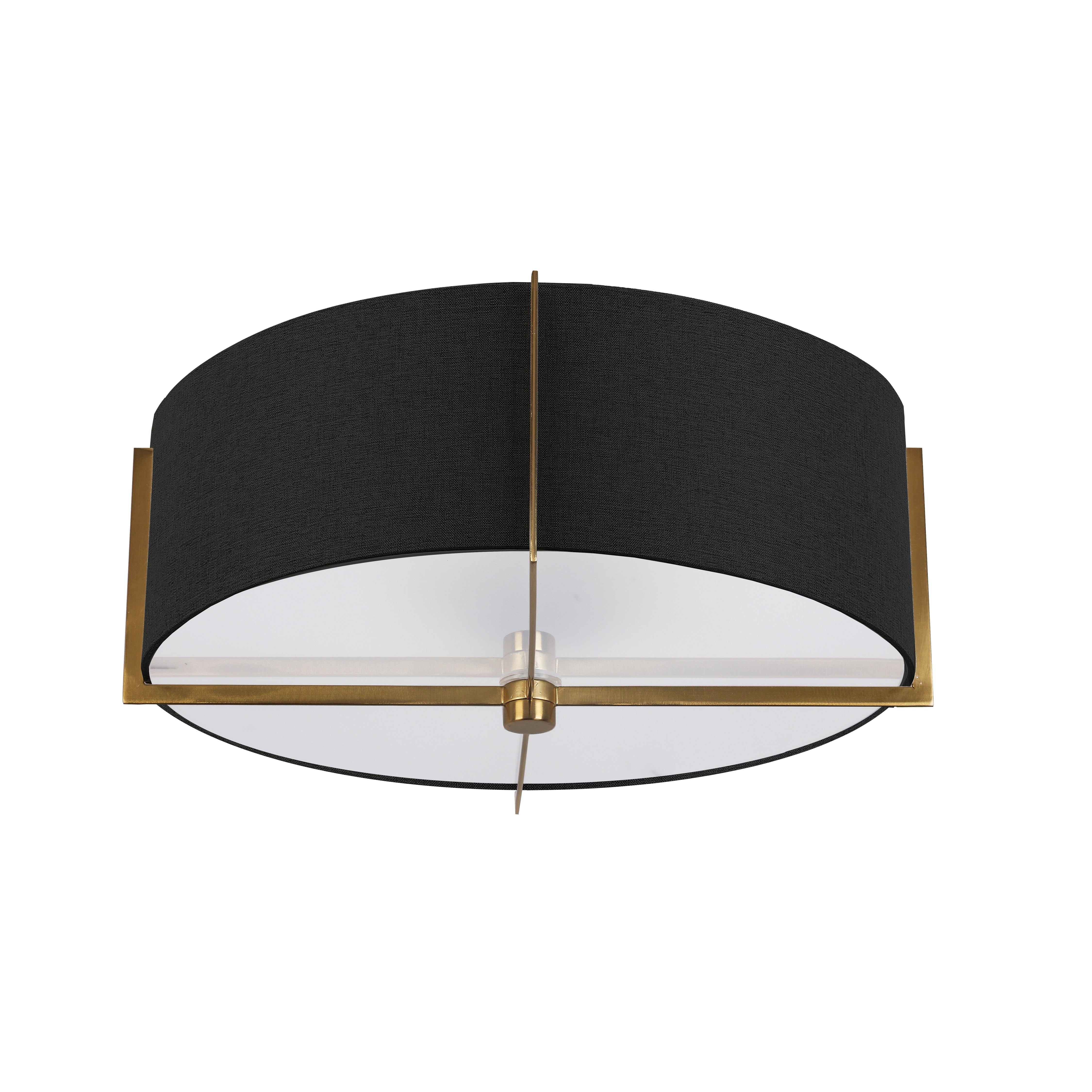 PRESTON Flush mount Gold, Black - PST-153SF-AGB-BK | DAINOLITE