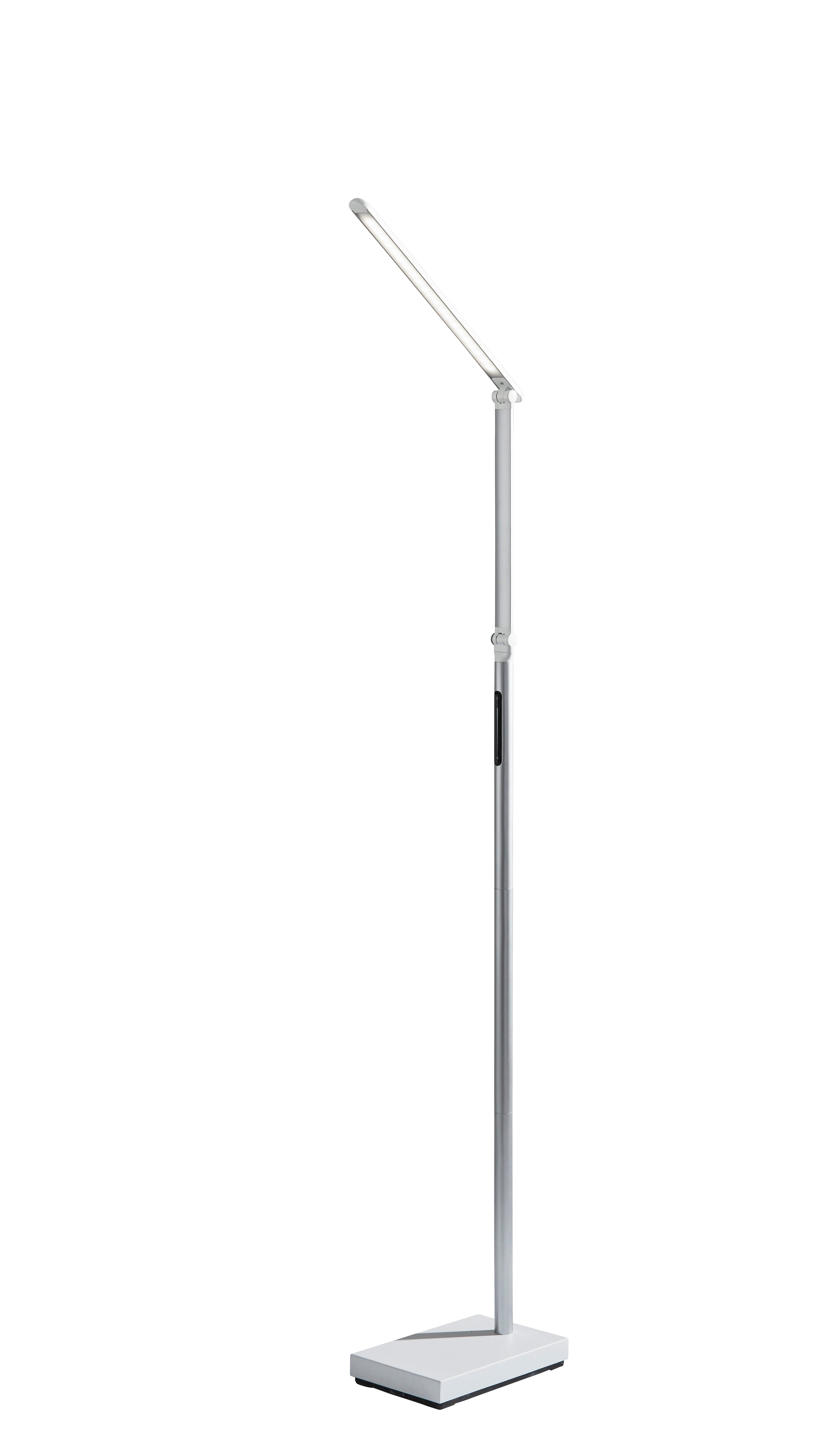 Lampe sur pied Noir, Nickel DEL INTÉGRÉ - SL4907-02 | ADESSO