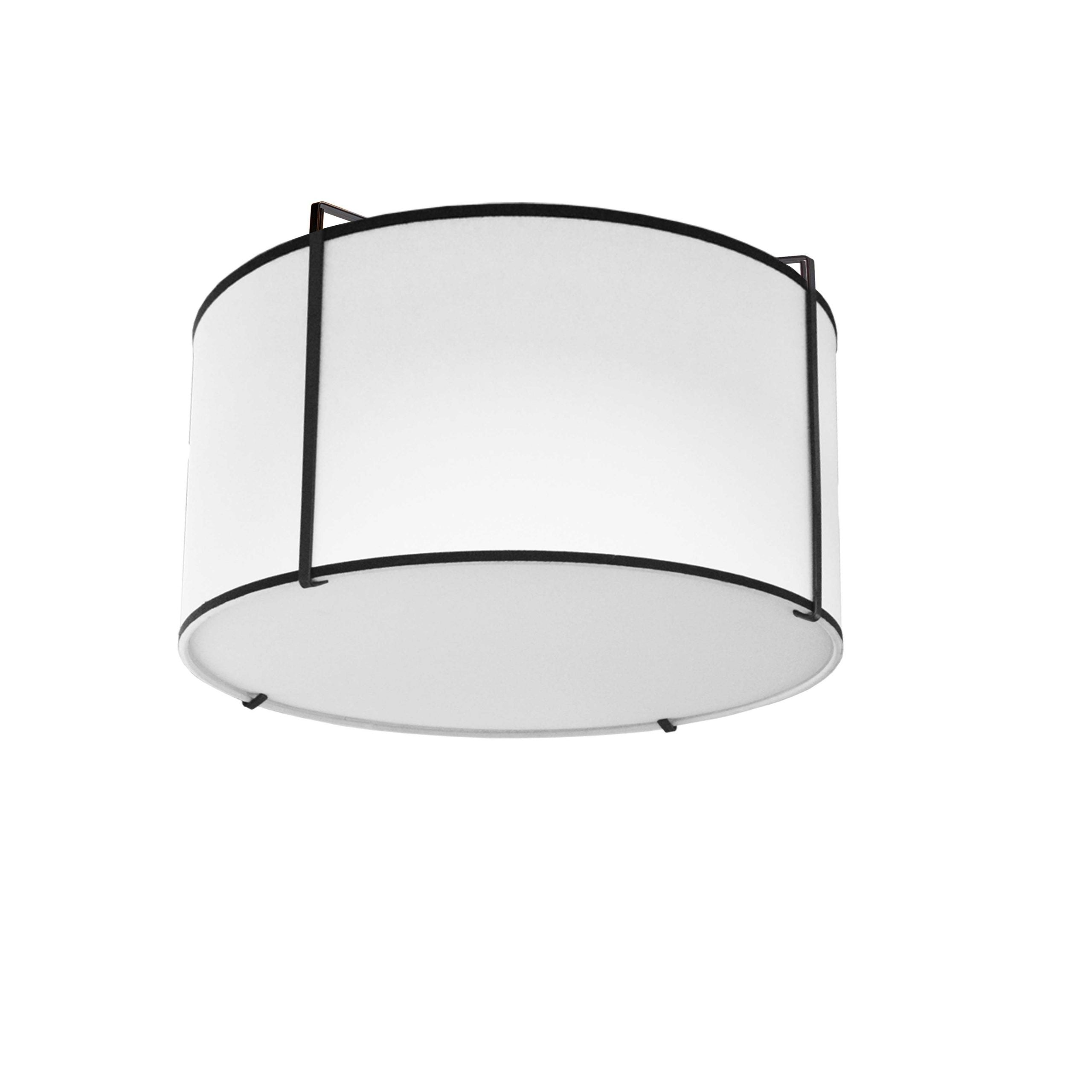 TRAPEZOID Flush mount Black, White - TRA-121FH-BK-WH | DAINOLITE