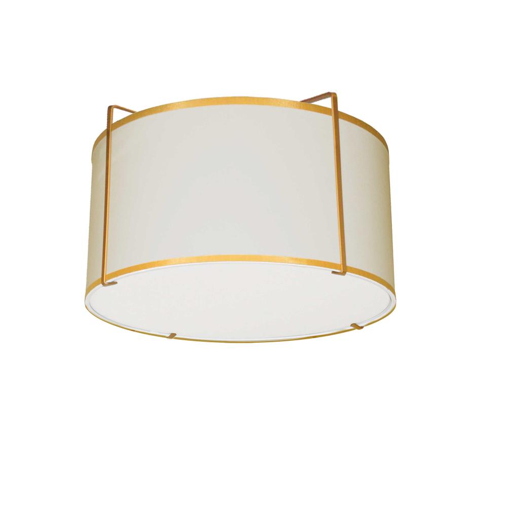 TRAPEZOID Flush mount Gold - TRA-121FH-GLD-CRM | DAINOLITE