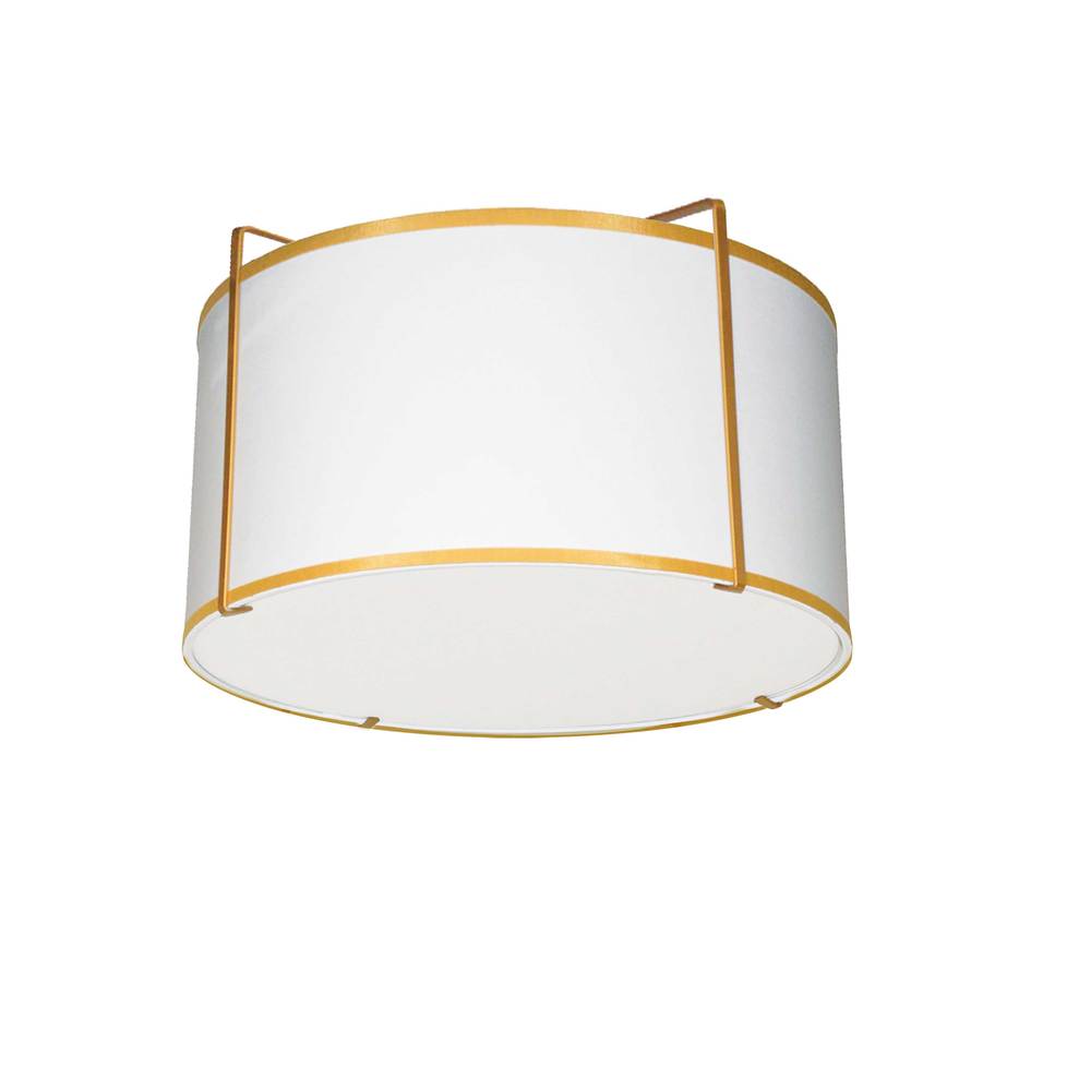 TRAPEZOID Flush mount Gold, White - TRA-121FH-GLD-WH | DAINOLITE