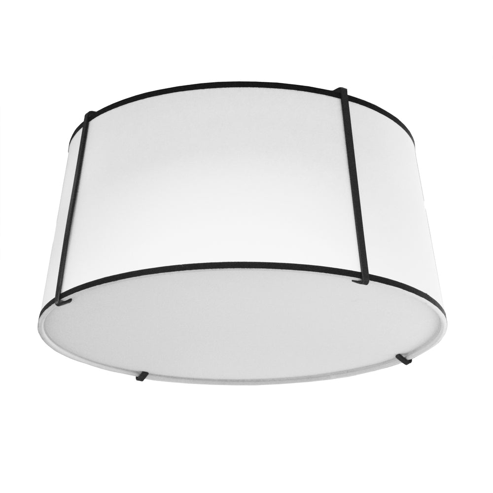 TRAPEZOID Flush mount Black, White - TRA-3FH-BK-WH | DAINOLITE