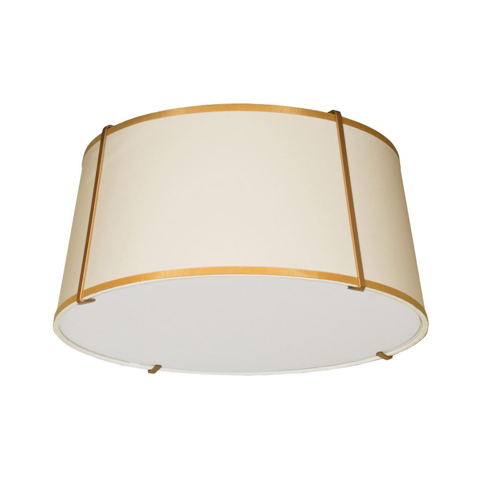 TRAPEZOID Flush mount Gold - TRA-3FH-GLD-CRM | DAINOLITE