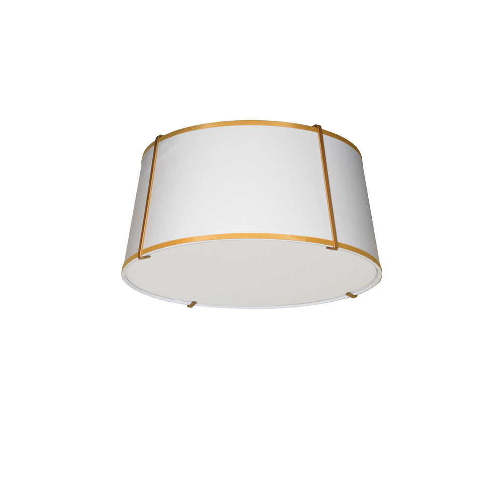 TRAPEZOID Flush mount Gold, White - TRA-3FH-GLD-WH | DAINOLITE