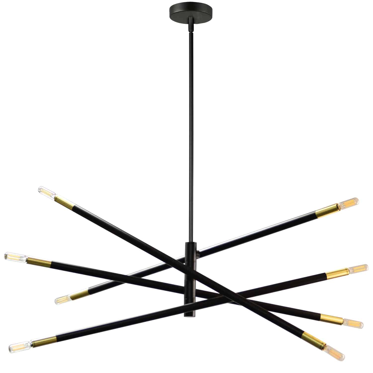 WAND Chandelier Noir, Or - WAN-408P-MB-AGB | DAINOLITE